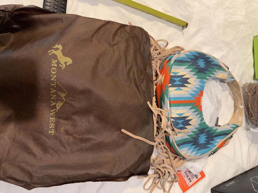 Montana West Southwestern Print Fringe‎ Hobo Bag MW1286-6366 TQ